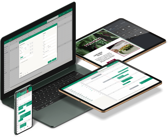 tablex auf Desktop, Tablet und Smartphone